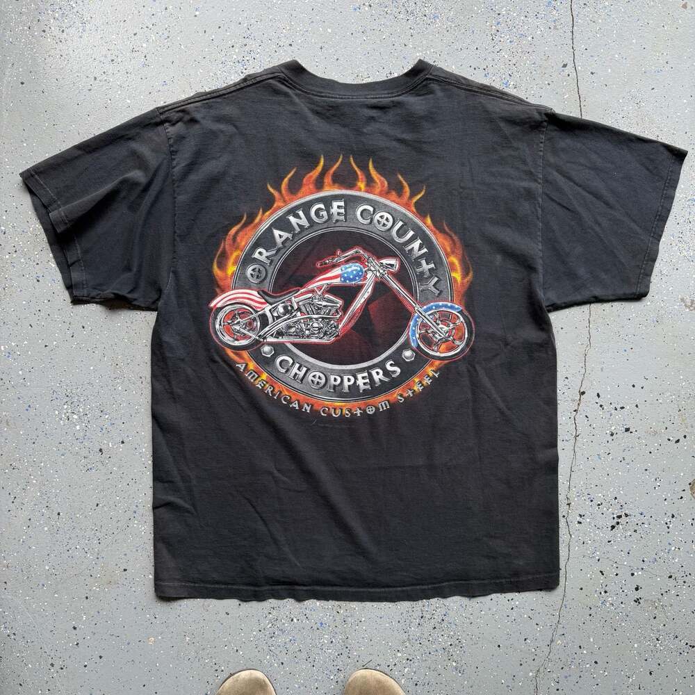Vintage y2k 2003 Orange County Choppers American Steel T-shirt Size XL